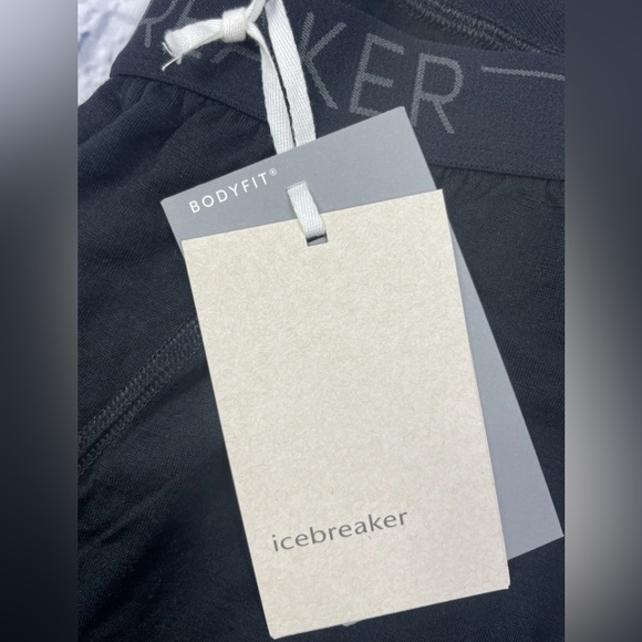 Icebreaker 200 Oasis Fly Leggings Mens Large Black 100% Merino Wool Thermal NWT - Picture 5 of 10